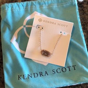 Kendra Scott Rose Gold Drusy Pendent Necklace
